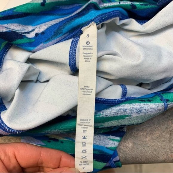 Lululemon Blue, Green, Purple High Times Legging Pant "Seven Wonders Multi" 8 - Picture 8 of 12
